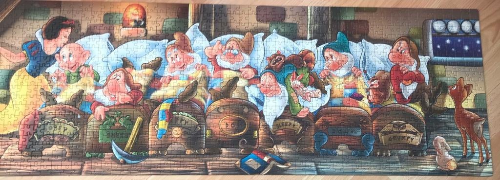 Sneeuwwitje & de 7 dwergen puzzel  van 1000 stukjes, Hobby en Vrije tijd, Denksport en Puzzels, Ophalen of Verzenden, 500 t/m 1500 stukjes