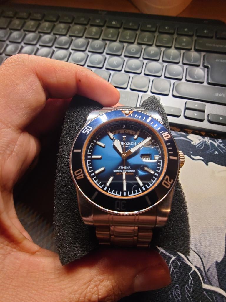 Jacob Zech Athena Quartz Horloge - Nieuwstaat, Overige merken, Staal, Staal, Polshorloge