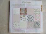 NIEUWSTAAT papier VINTAGE paperpad roze beige BLOEM dessins, Ophalen of Verzenden, Nieuw, Overige thema's, Overige typen