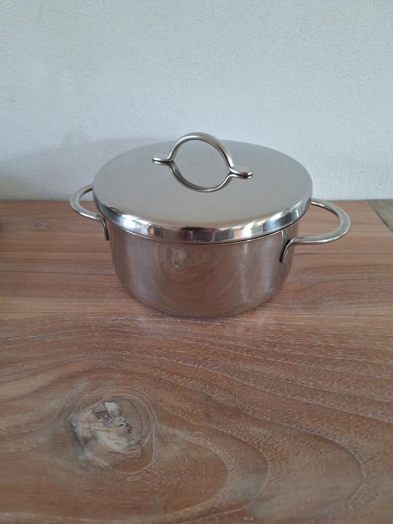 Sigg Kookpan 16 cm - 18/10 RVS - Zo goed als nieuw, Ophalen of Verzenden, Zo goed als nieuw, Rvs, Kookpan of Snelkookpan