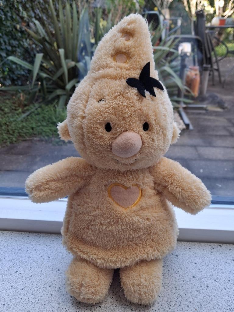 Bumba Fluffy zacht geel/creme velours Supertoys ca 35 cm, Overige karakters, Overige typen, Ophalen of Verzenden, Zo goed als nieuw