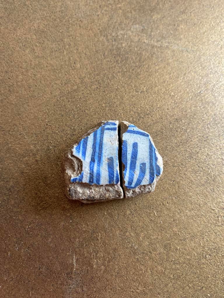 Antiek Delfts Blauw Scherven - Decoratief Fragment, Antiek en Kunst, Antiek | Keramiek en Aardewerk, Ophalen of Verzenden