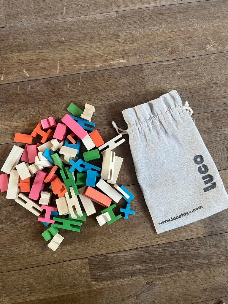 Luco Houten Constructie Speelgoed - Zo goed als nieuw, Ophalen of Verzenden, Zo goed als nieuw, Overige merken