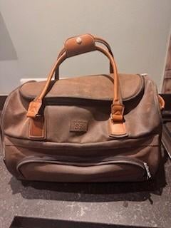 Lederen reistas, Wieltjes, 40 tot 60 cm, 30 cm of meer, Bruin