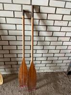 2 houten peddels - 120 cm en 130 cm, Watersport en Boten, Ophalen of Verzenden, Gebruikt, Enkelbladige peddel