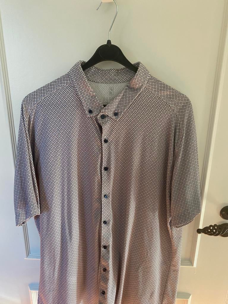 Desoto blouse shirt rose blauw xxxl, Kleding | Heren, Overhemden, Ophalen of Verzenden, Zo goed als nieuw, Roze, Overige halswijdtes
