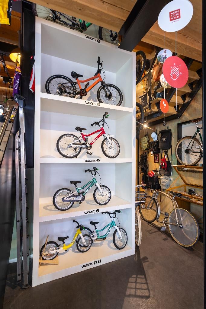 WOOM kinderfietsen – passen & direct meenemen in Meppel-City, BeastyBrothers, Nieuw, Ophalen of Verzenden, Minder dan 16 inch