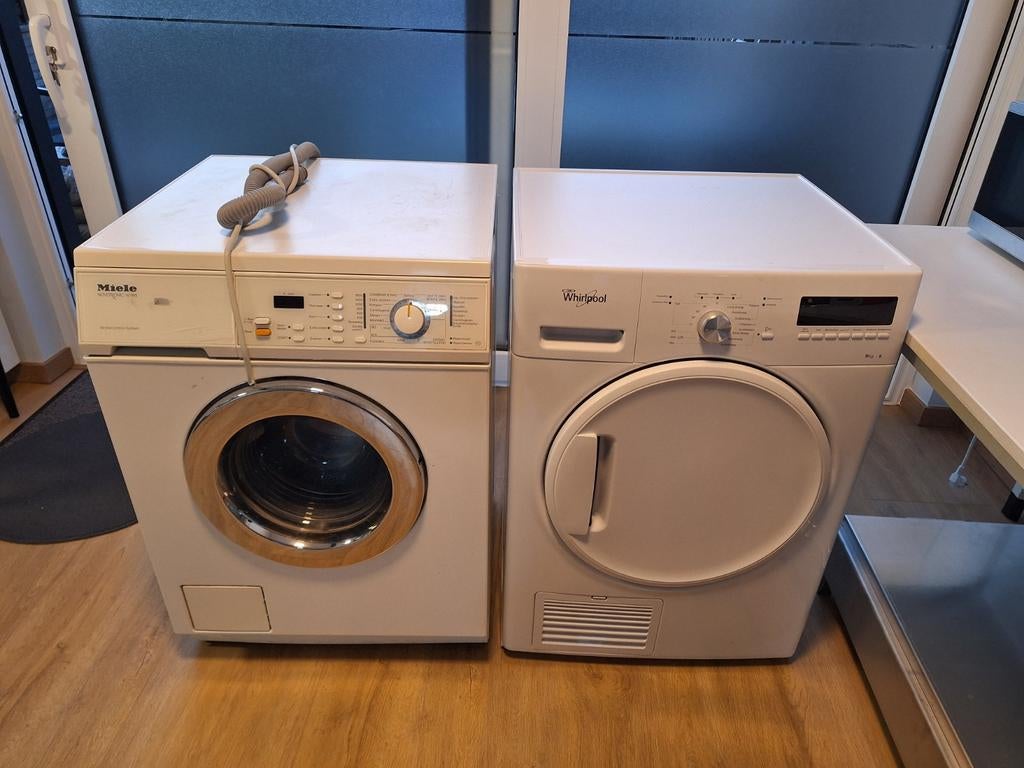 Miele Wasmachine (onderhoud nodig) & Whirlpool Wasdroger, Ophalen