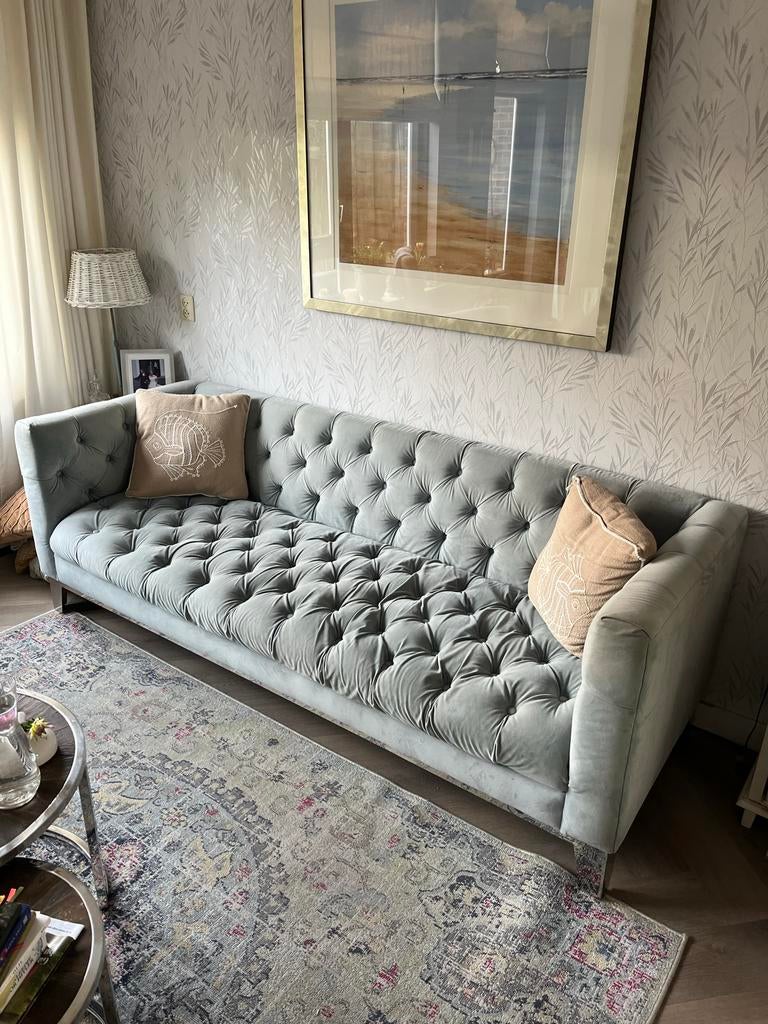 Rivièra Maison bank 2,2x0,75x0,8m, Huis en Inrichting, Banken | Bankstellen, Ophalen, Driepersoons, 75 tot 100 cm, Zo goed als nieuw