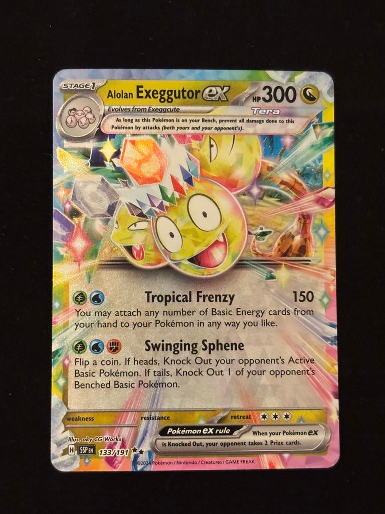 Alolan Exeggutor EX - Surging Sparks 133/191, Ophalen of Verzenden, Zo goed als nieuw