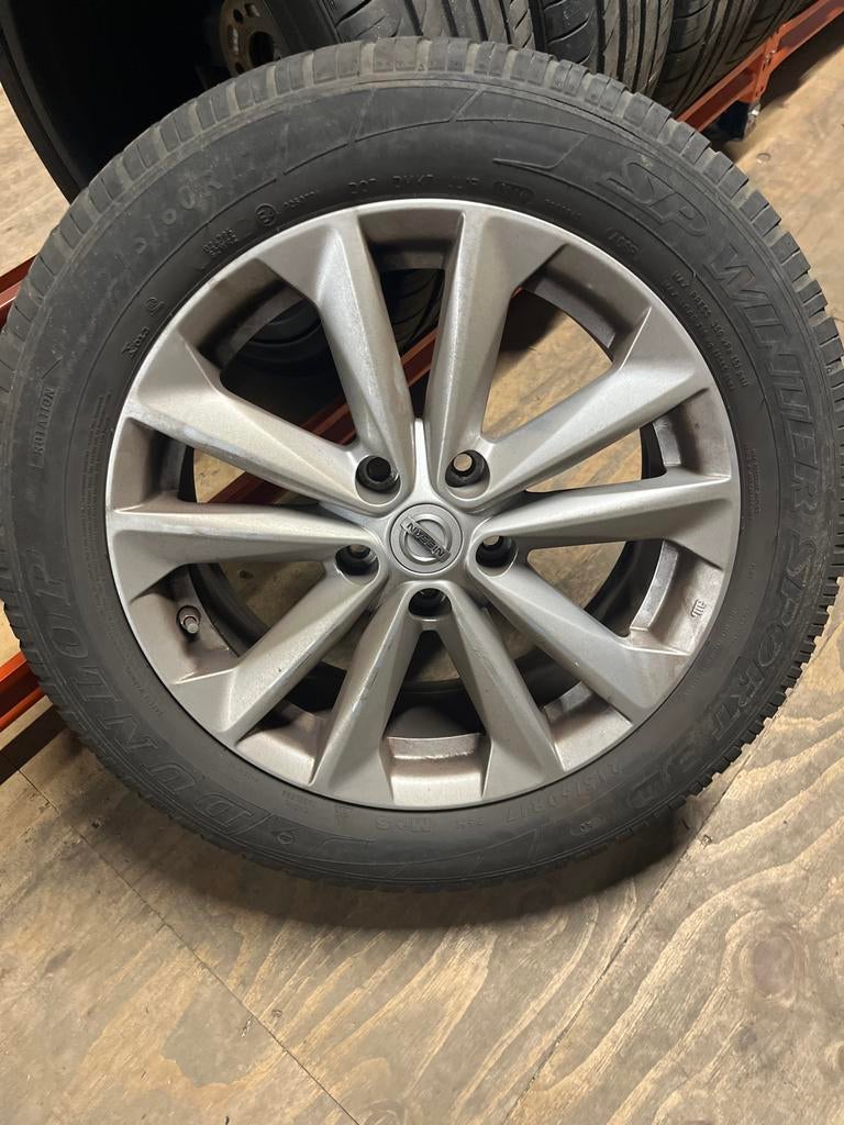 Aluminium Velgen Nissan Qashqai 2014 met TPMS, Auto-onderdelen, Ophalen, Velg(en), 17 inch, Winterbanden