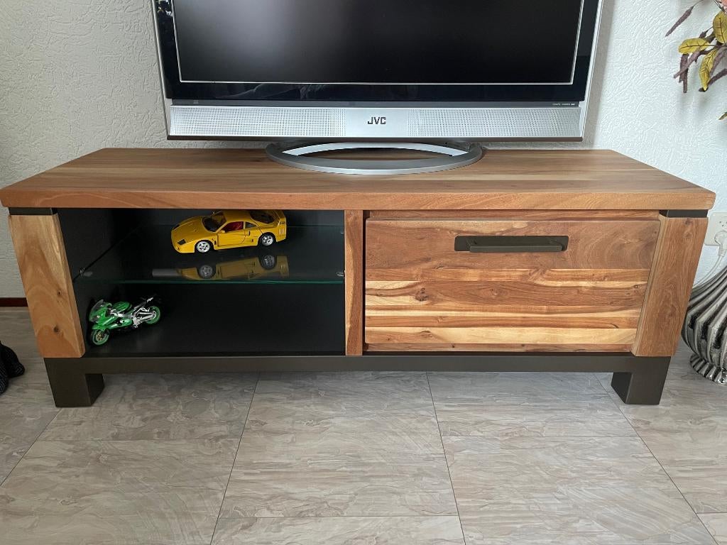 Mooi stoer TV meubel, 100 tot 150 cm, Zo goed als nieuw, Minder dan 100 cm, 25 tot 50 cm