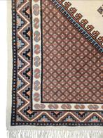 Handgeknoopt oosters wol Kariouan tapijt medallion 80x146cm, 100 tot 150 cm, Onbekend, Crème, Onbekend