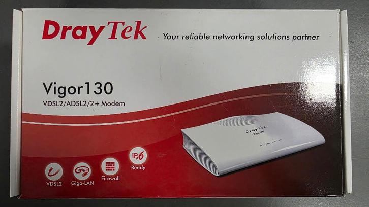 Draytek Vigor 130, Computers en Software, Routers en Modems, Zo goed als nieuw, Router met modem, Ophalen of Verzenden