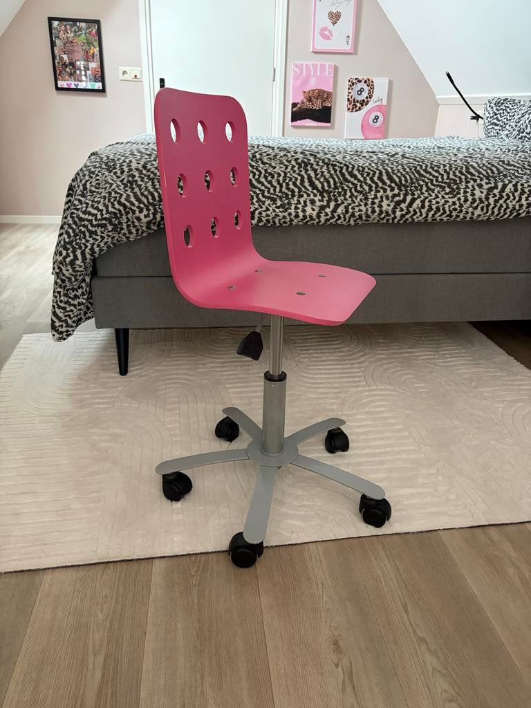 Roze bureaustoel van Ikea, Ophalen, Gebruikt, Roze, Bureaustoel