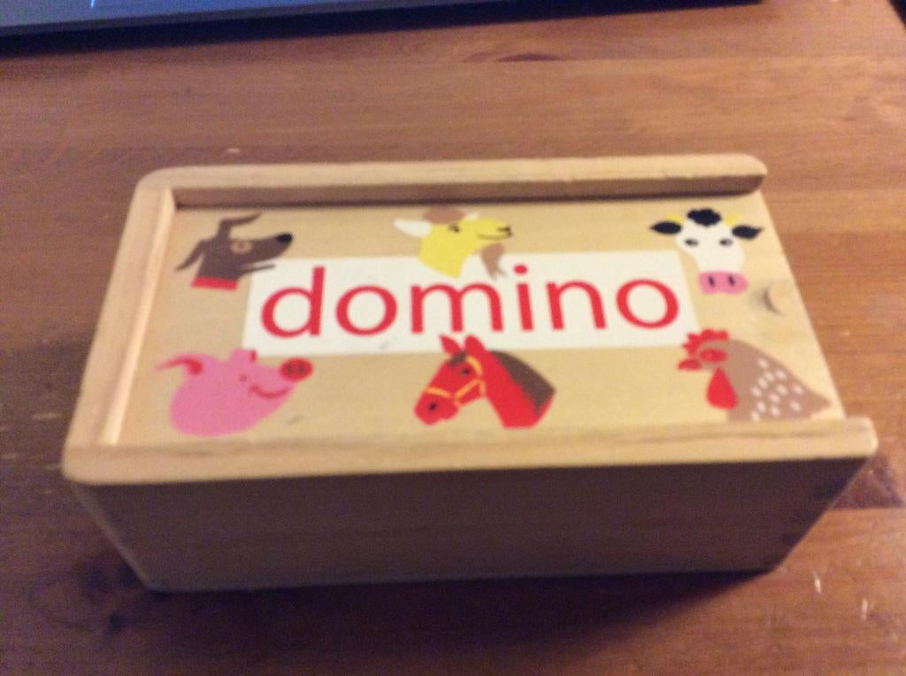 houten domino spel, boerderijdieren, Ophalen of Verzenden