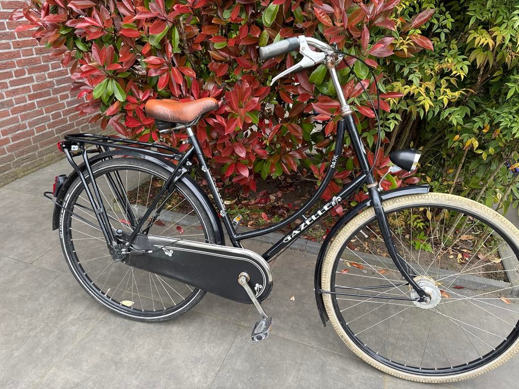 Gazelle Omafiets 3 versnellingen, frame 57 cm, LED verlichti, 56 cm of meer, Ophalen, Gebruikt, Versnellingen