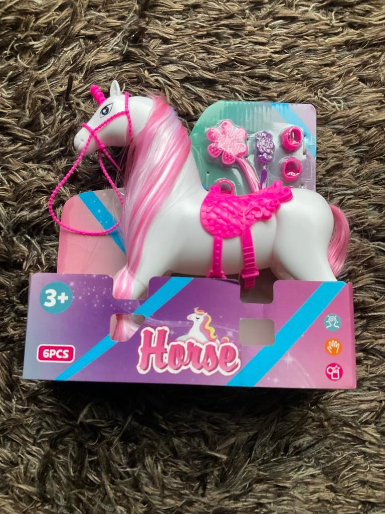 Eenhoorn Paard voor barbie met accessoires- NieuwVerpakking!, Ophalen of Verzenden, Nieuw, Barbie