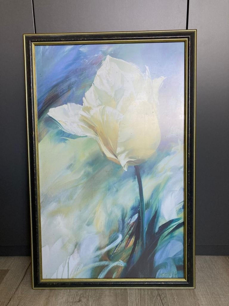 Afdruk schilderij tulp, Ophalen