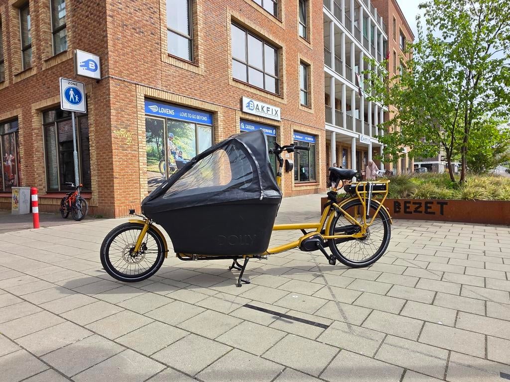 Dolly bakfiets - met regentent en sterke motor accu, Fietsen en Brommers, Fietsen | Bakfietsen, Ophalen of Verzenden, Dolly Bakfiets