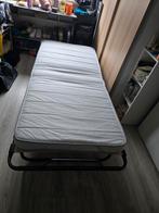 Opklapbed 200x90 CM, Ophalen, 90 cm, Eenpersoons, Zwart