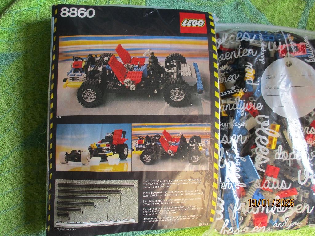 lego technic Set # 8860 Auto Chassis, Ophalen of Verzenden, Gebruikt, Grondplaat, Lego