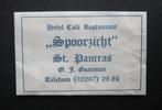 9524 St. Pancras - Hotel Cafe Restaurant Spoorzicht, Ophalen of Verzenden, Nederland