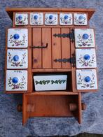 Kruidenrek specerijenkast hout porselein, Ophalen