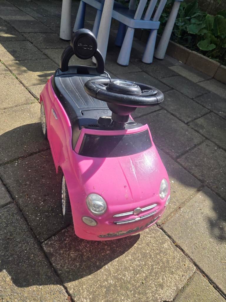 Roze Fiat 500 loopauto voor kinderen, Ophalen of Verzenden, Gebruikt