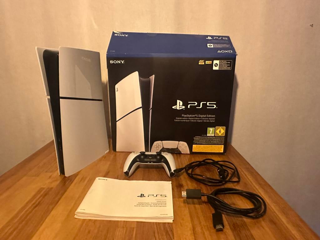 Playstation 5 Slim Compleet ZGAN, Spelcomputers en Games, Spelcomputers | Sony PlayStation 5, Ophalen, Zo goed als nieuw, Playstation 5 Digital