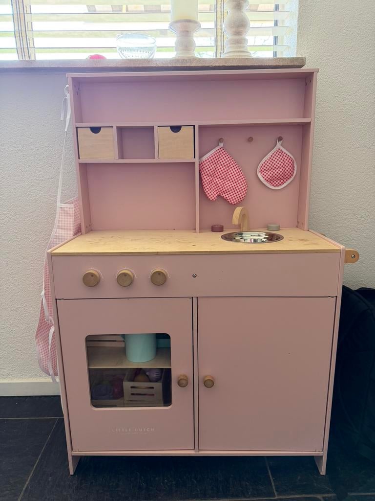 Little dutch keukentje voor de kleine kok, Ophalen, Gebruikt, Hout, Speelkeuken