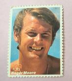 Popfoto zegel Roger Moore, Ophalen of Verzenden, Nieuw, Foto of Kaart