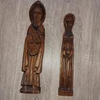 Beelden hout mooi snijwerk 34 cm hoog 2 delig kerststal, Ophalen of Verzenden