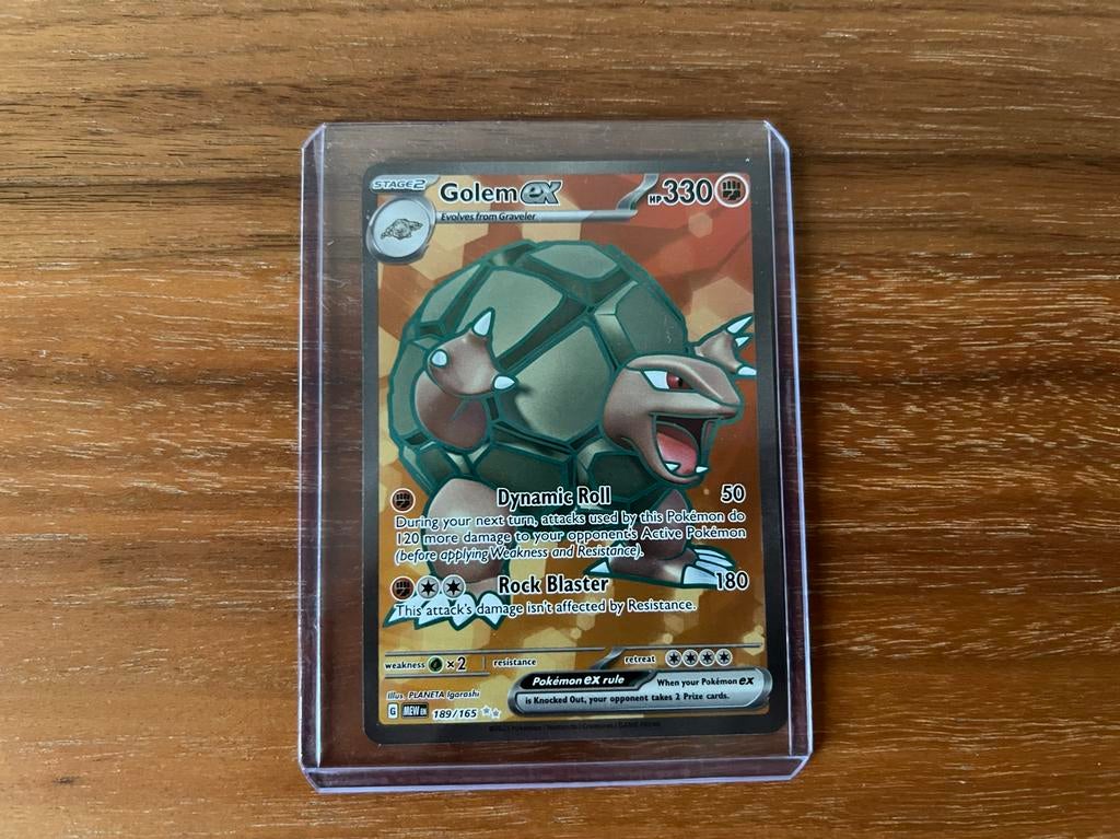 Golem ex 189/165 mint Pokemon Kaart, Ophalen of Verzenden, Zo goed als nieuw, Losse kaart, Foil