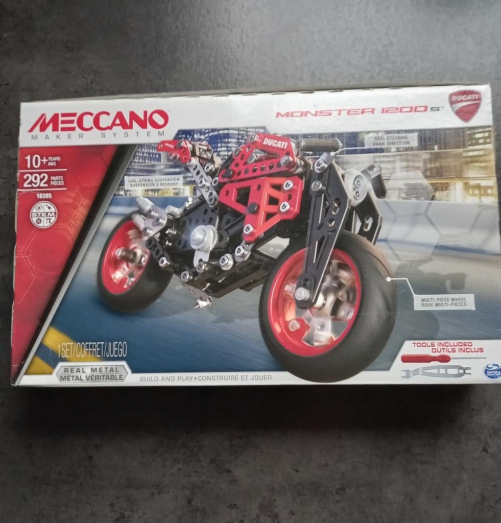 Meccano ducati monster, Overige merken, Nieuw, Ophalen of Verzenden, Groter dan 1:32