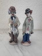 Lladró Beeldjes: Clown met Saxofoon & Clown met Viool (1987), Ophalen of Verzenden