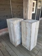 Set van 2 steigerhouten zuilen, Ophalen, Gebruikt