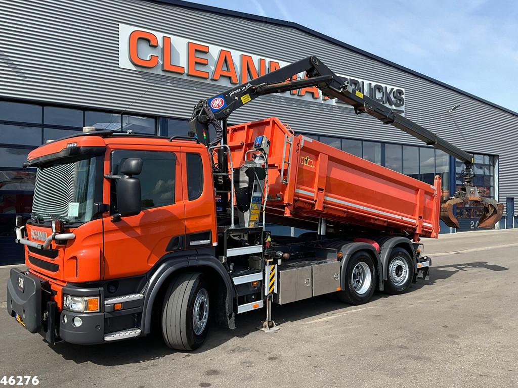 Scania P 320 HMF 14 Tonmeter Z-kraan Just 173.443 km!, Auto's, Vrachtwagens, Te koop, ABS, Achteruitrijcamera, Airconditioning