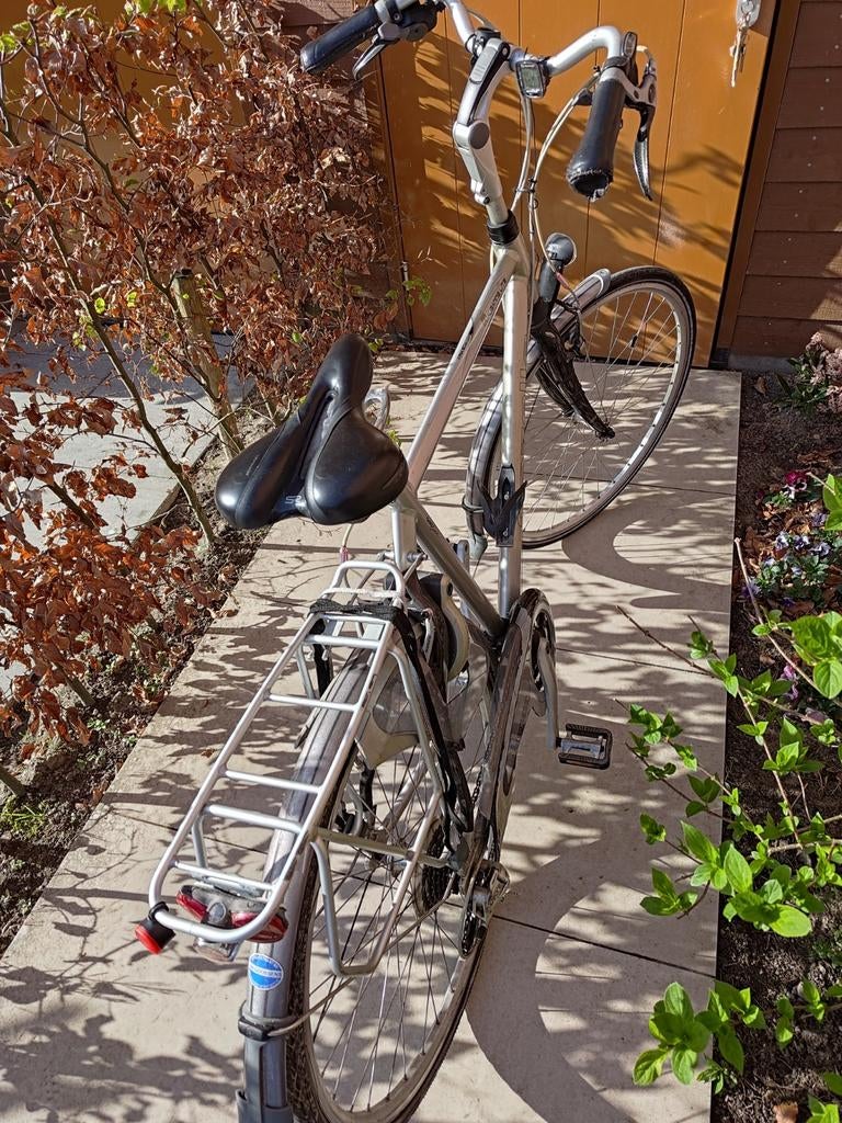Gazelle Lausanne elite hybrid zilverkleurig, Fietsen en Brommers, Fietsen | Dames | Damesfietsen, Ophalen