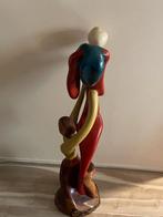 Prachtig Surinaams Mahonie Kunstwerk: Het Gezin, Antiek en Kunst, Kunst | Beelden en Houtsnijwerken, Ophalen of Verzenden