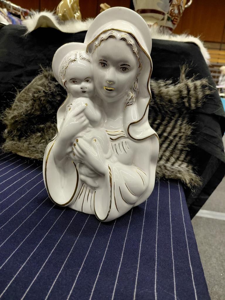 Mariabeeld met baby Christus   25 cm, Tuin en Terras, Tuinbeelden, Ophalen of Verzenden