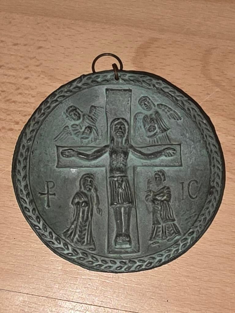 Antieke brons plaquette, Ophalen of Verzenden