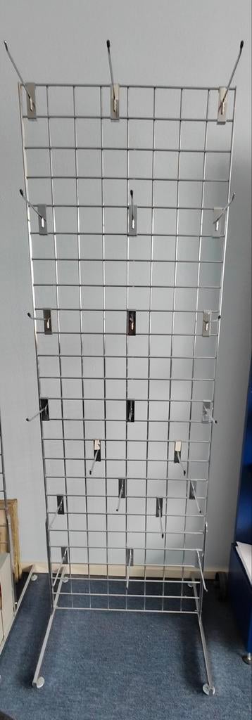 Gridwall Mesh Display 160-190 cm hoog, 61 cm breed met haken, Ophalen