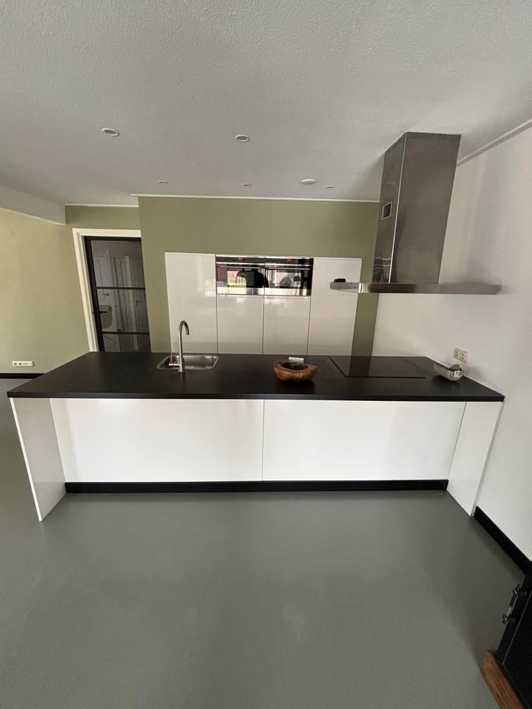 Moderne Keuken met Kookeiland, Ophalen, Gebruikt, Overige materialen, Wit