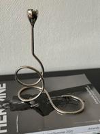 Vintage loop design kandelaar RVS / stainless inox retro, Gebruikt, Vintage, ?, Grijs