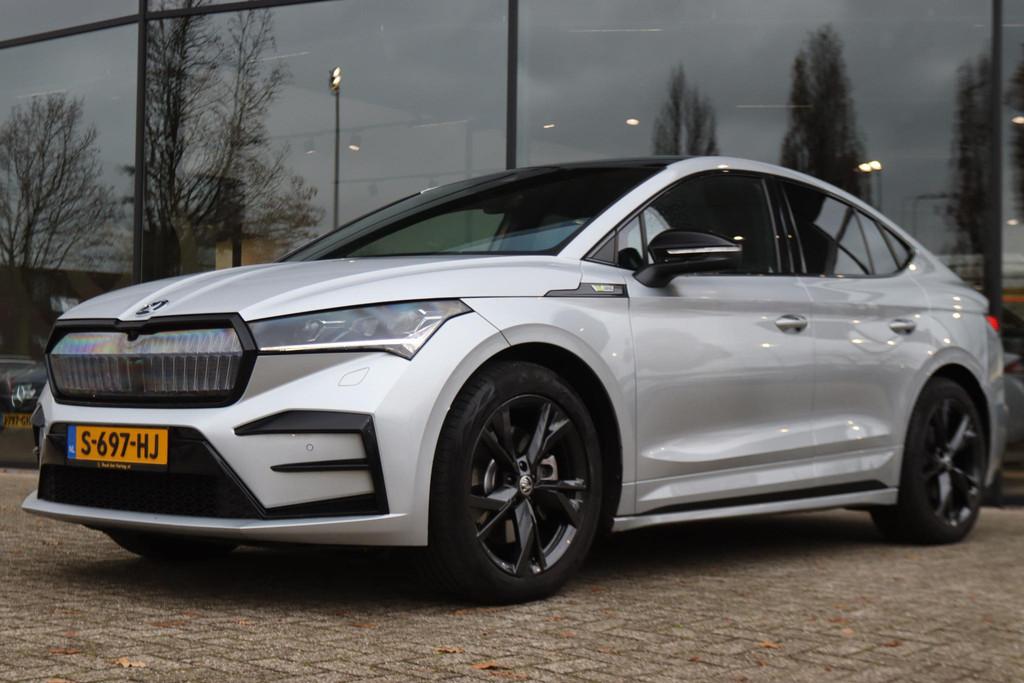 SKODA ENYAQ COUPÉ 80 RS SPORT | SOH 93% | PANO | RS ZETELS, Automaat, Gebruikt, Verwarming stoelen achter, 33 min