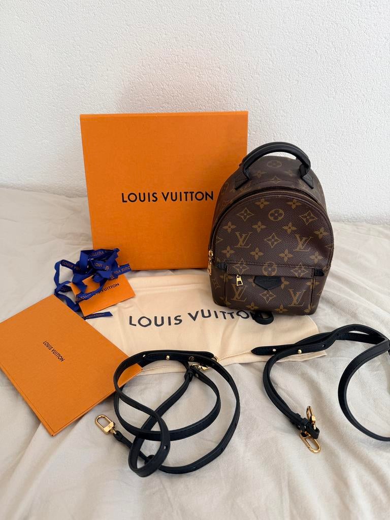 Louis Vuitton Palm Springs Mini Rugzak – Compleet & Topstaat, Ophalen, Zo goed als nieuw, Bruin, Handtas