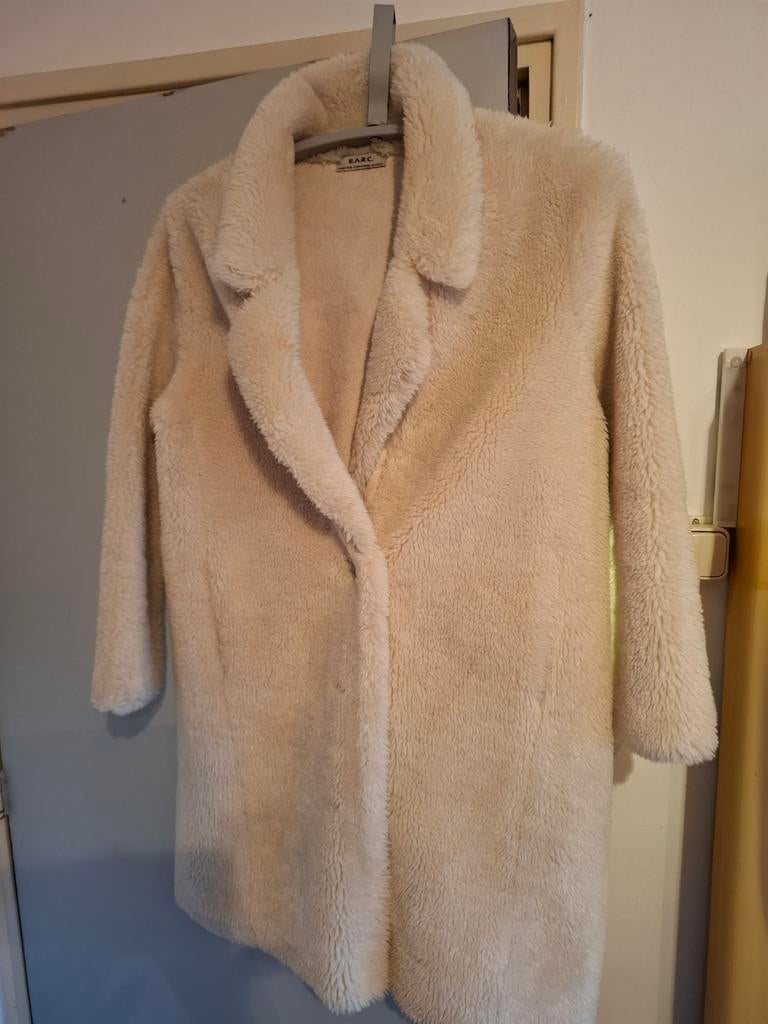 Zachte beige teddy jas - Maat M, Beige, Ophalen of Verzenden, Zo goed als nieuw, Maat 38/40 (M)