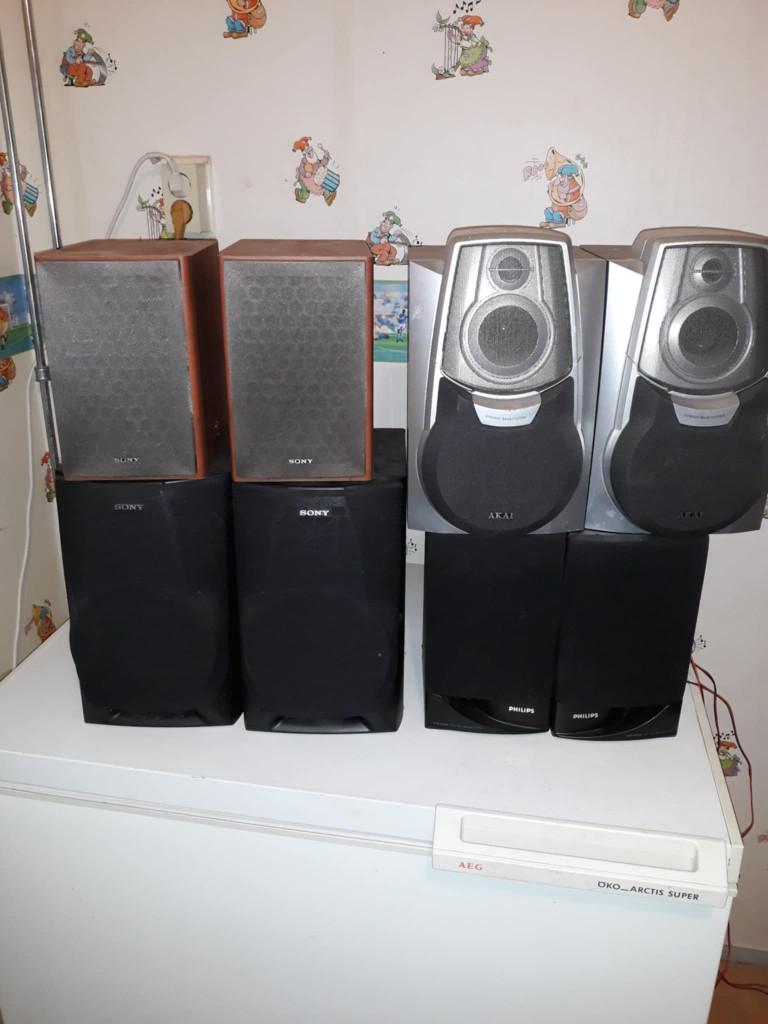 5 setjes luidsprekers, Gebruikt, Minder dan 60 watt, Front, Rear of Stereo speakers, Ophalen