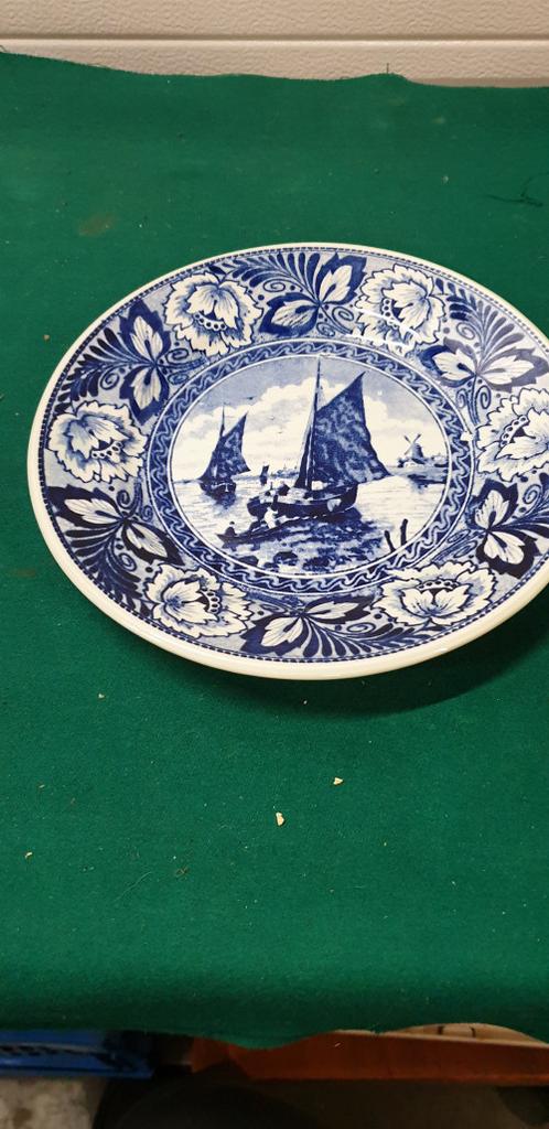Wandbord delfts met boten, Ophalen of Verzenden, 'T Olde Gre-j, Info@toldegrej.nl, Endepoelstraat 20f Didam